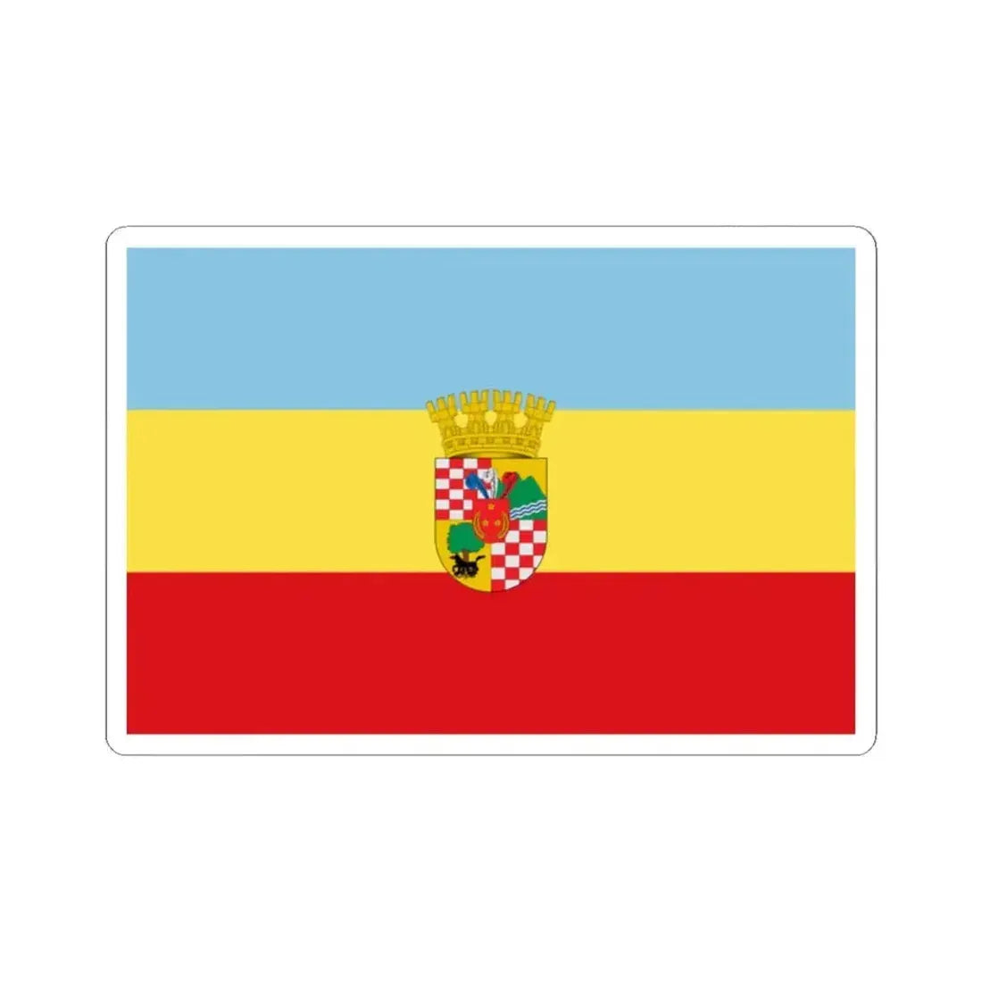 Bandera de San Bernardo Chile (Chile) STICKER Vinyl Kiss-Cut Decal 2 Inch White - The Sticker Space