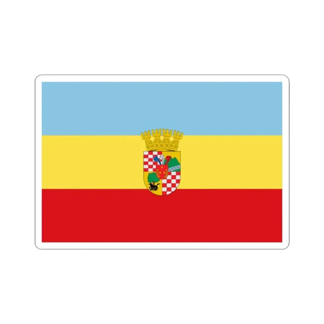 Bandera de San Bernardo Chile (Chile) STICKER Vinyl Kiss-Cut Decal 3 Inch White - The Sticker Space