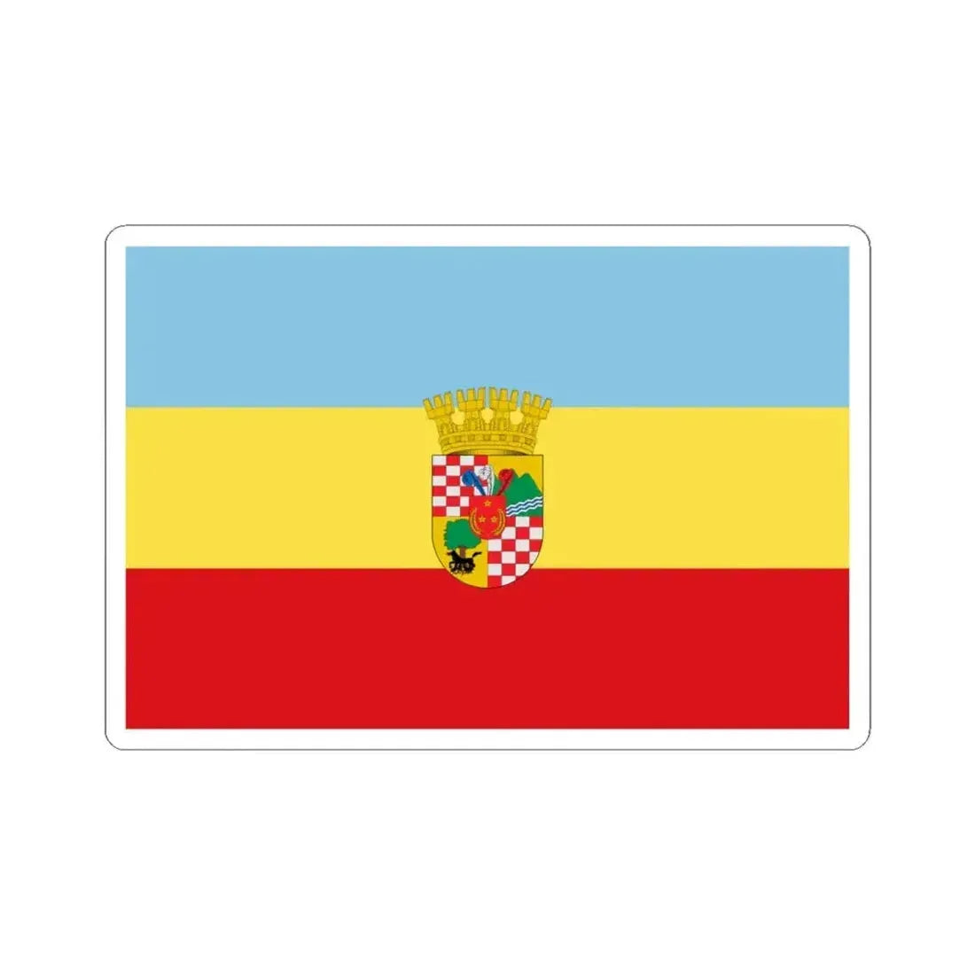 Bandera de San Bernardo Chile (Chile) STICKER Vinyl Kiss-Cut Decal 4 Inch White - The Sticker Space