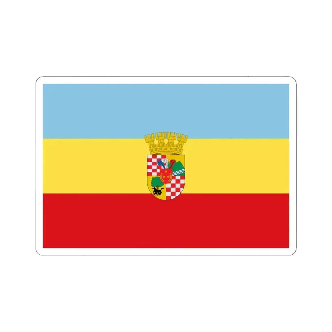 Bandera de San Bernardo Chile (Chile) STICKER Vinyl Kiss-Cut Decal 6 Inch White - The Sticker Space