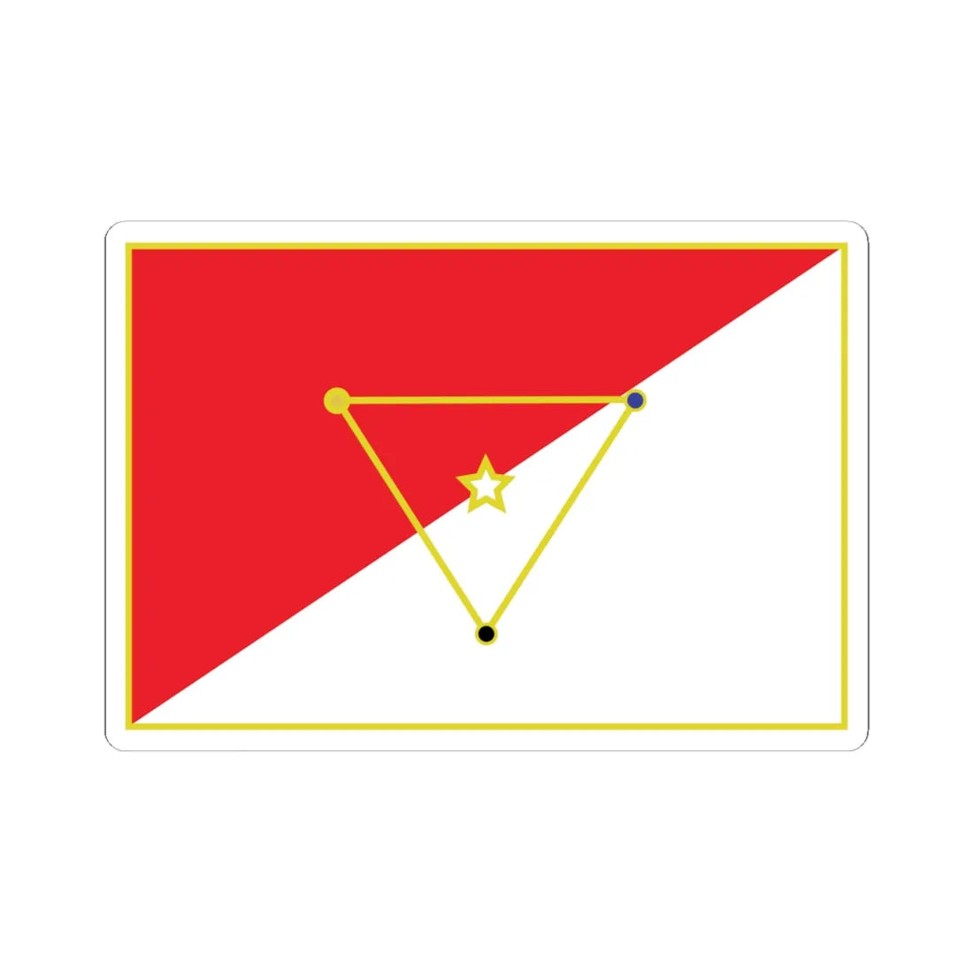 Bandera de San Miguelito Panama (Panama) STICKER Vinyl Kiss-Cut Decal 6 Inch White - The Sticker Space