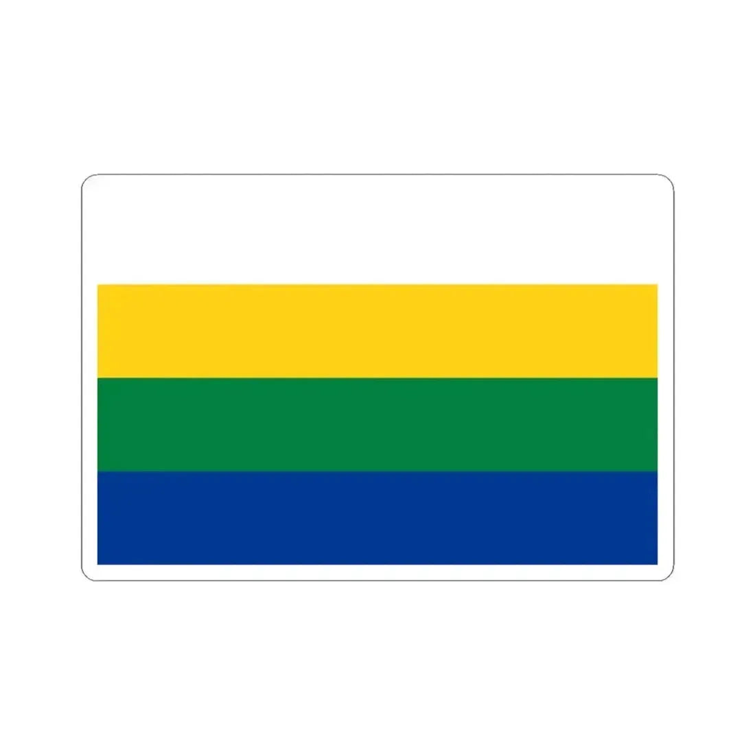 Bandera de Santa Cruz (Ecuador) STICKER Vinyl Kiss-Cut Decal 3 Inch White - The Sticker Space