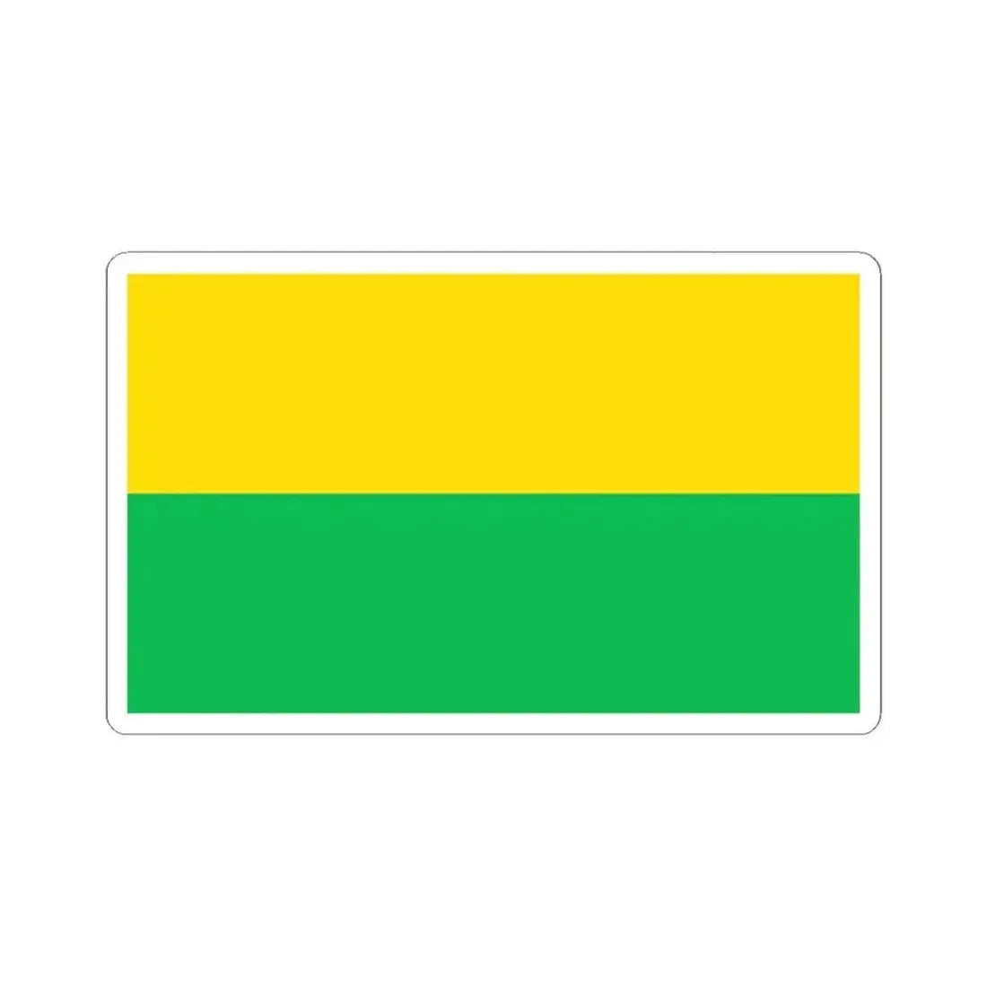 Bandera de Siquirres (Costa Rica) STICKER Vinyl Kiss-Cut Decal 6 Inch White - The Sticker Space