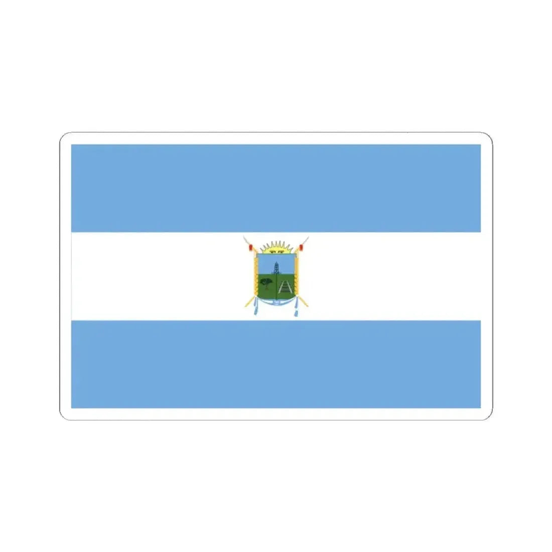 Bandera de Toay La Pampa (Argentina) STICKER Vinyl Kiss-Cut Decal 2 Inch White - The Sticker Space