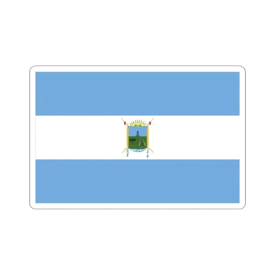 Bandera de Toay La Pampa (Argentina) STICKER Vinyl Kiss-Cut Decal 6 Inch White - The Sticker Space