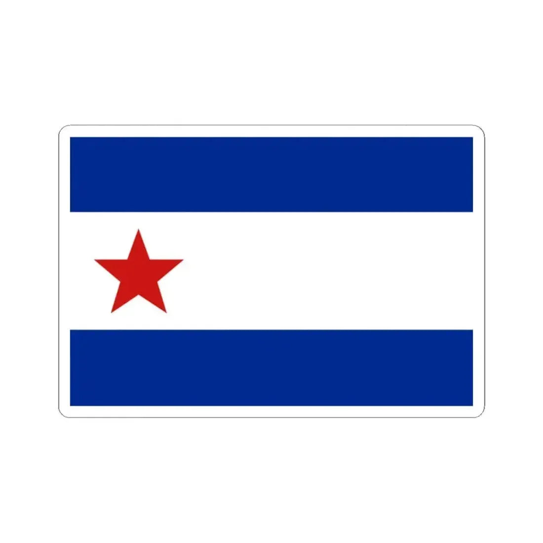 Bandera de Trinidad Cuba (Cuba) STICKER Vinyl Kiss-Cut Decal 2 Inch White - The Sticker Space