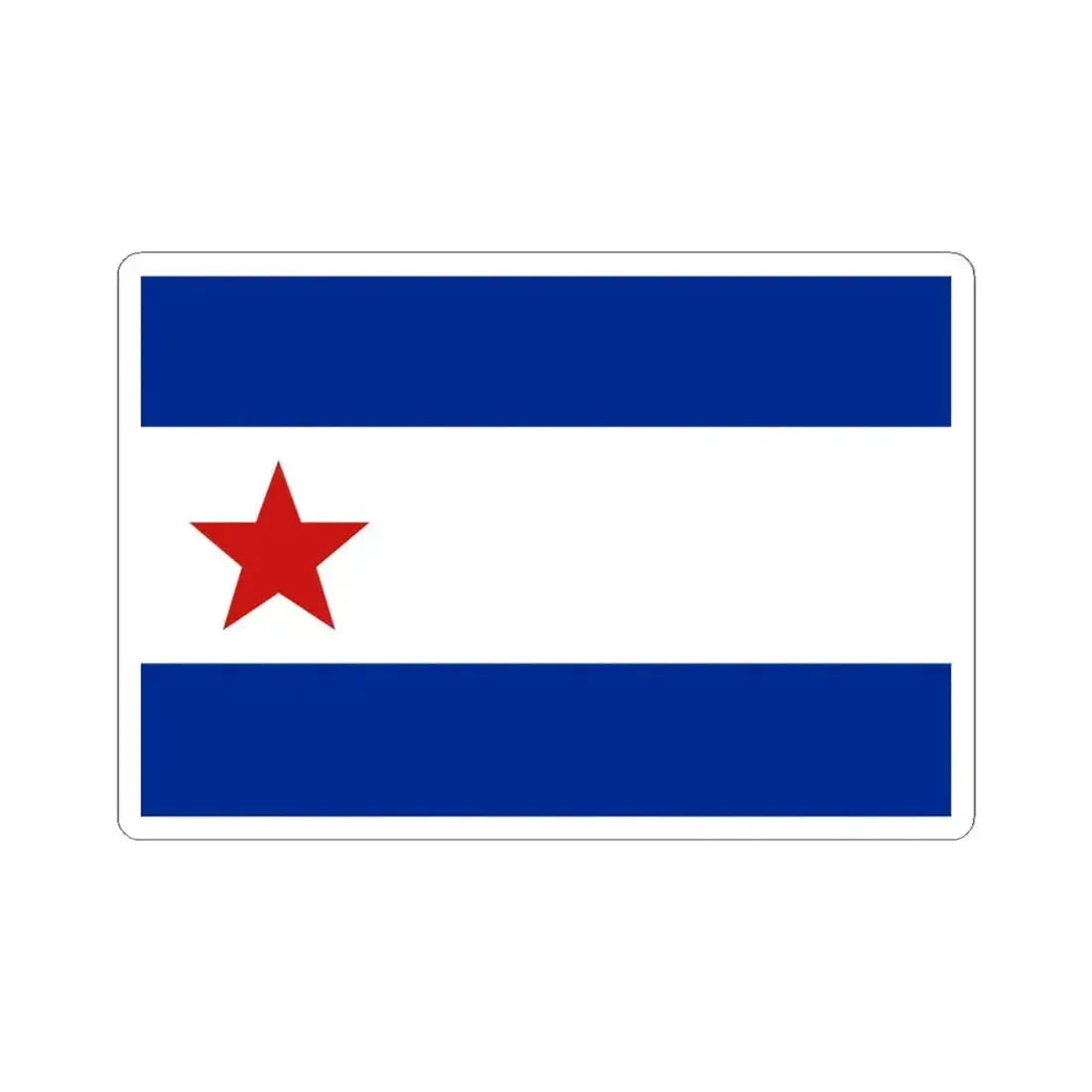 Bandera de Trinidad Cuba (Cuba) STICKER Vinyl Kiss-Cut Decal 4 Inch White - The Sticker Space