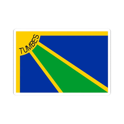 Bandera de Tumbes (Peru) STICKER Vinyl Kiss-Cut Decal 3 Inch White - The Sticker Space