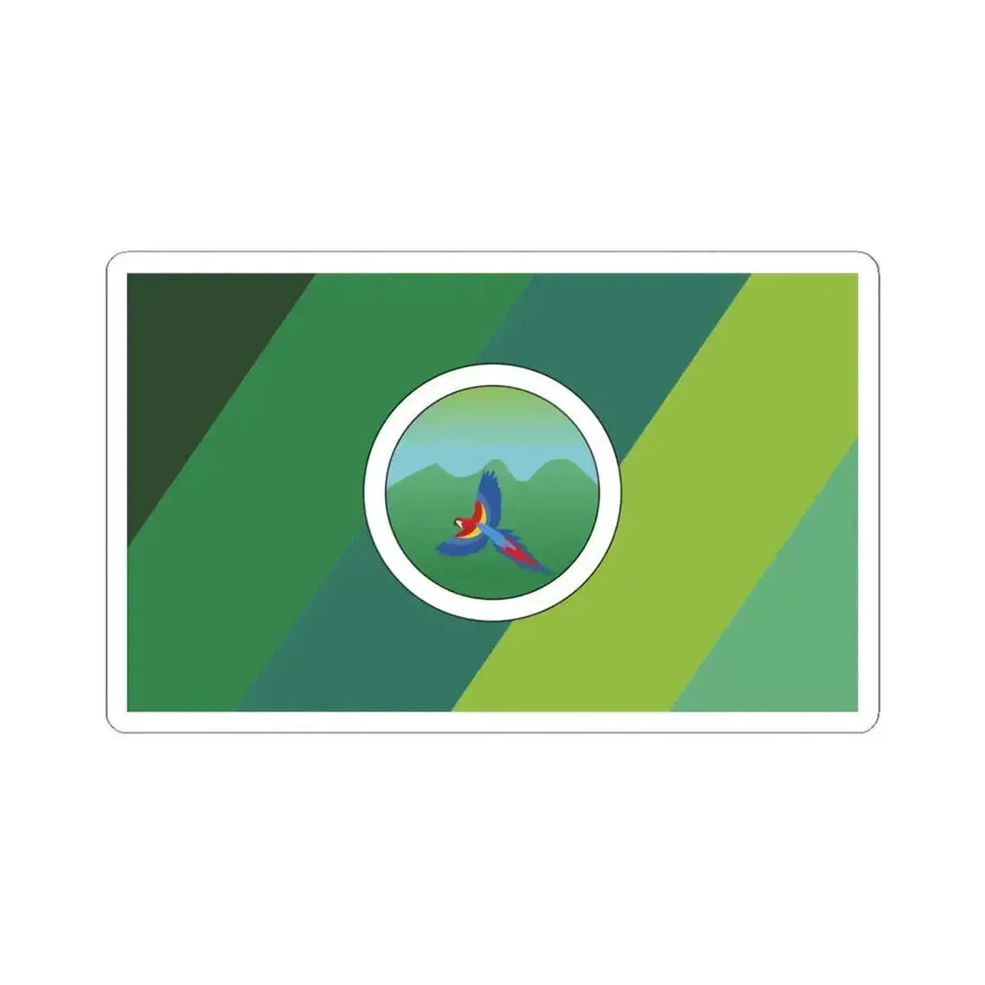 Bandera de Turrubares Costa Rica (Costa Rica) STICKER Vinyl Kiss-Cut Decal 6 Inch White - The Sticker Space