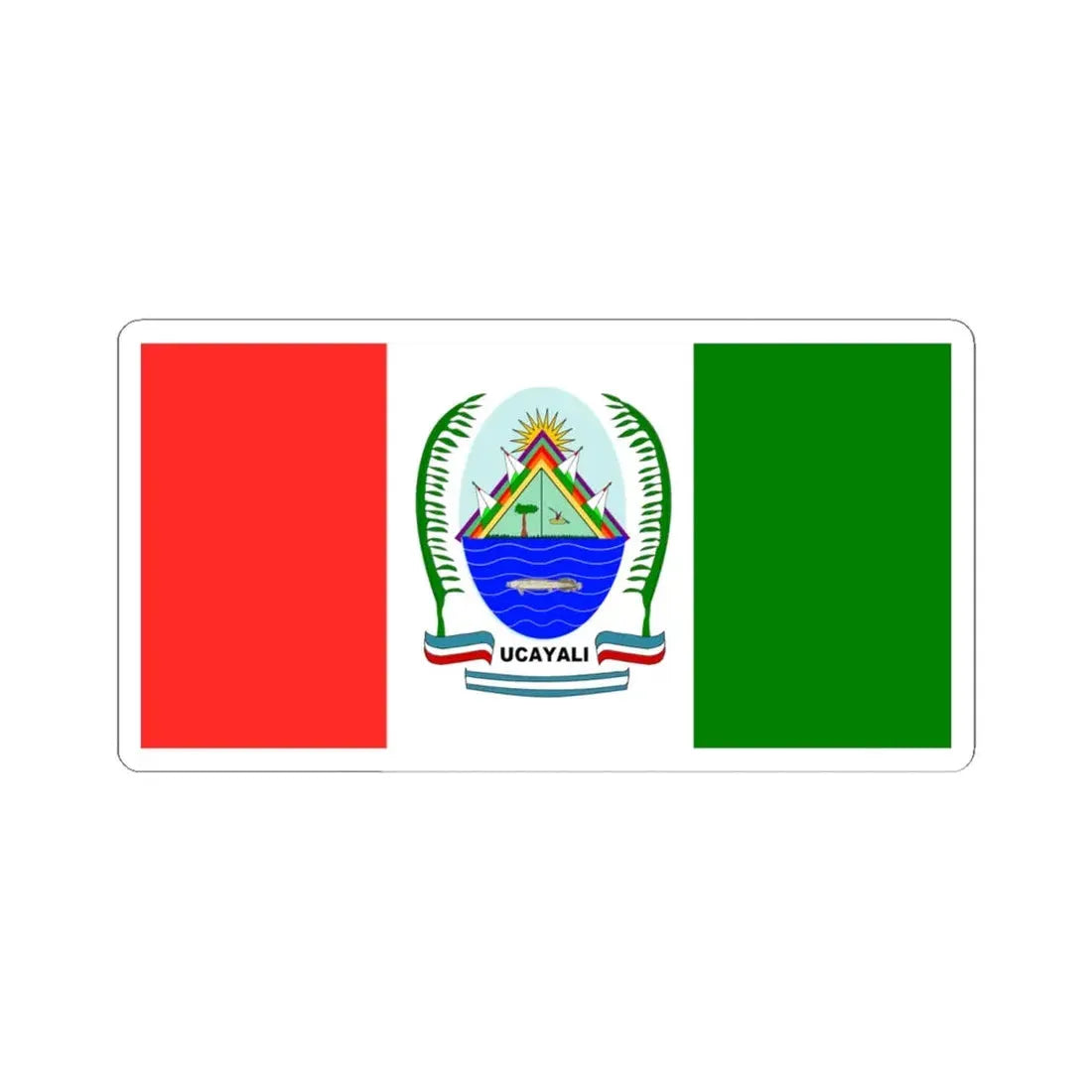 Bandera de Ucayali (Peru) STICKER Vinyl Kiss-Cut Decal 6 Inch White - The Sticker Space