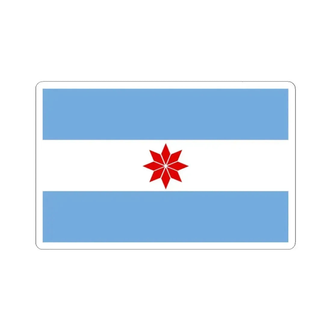 Bandera de Uturuncos (Argentina) STICKER Vinyl Kiss-Cut Decal 3 Inch White - The Sticker Space