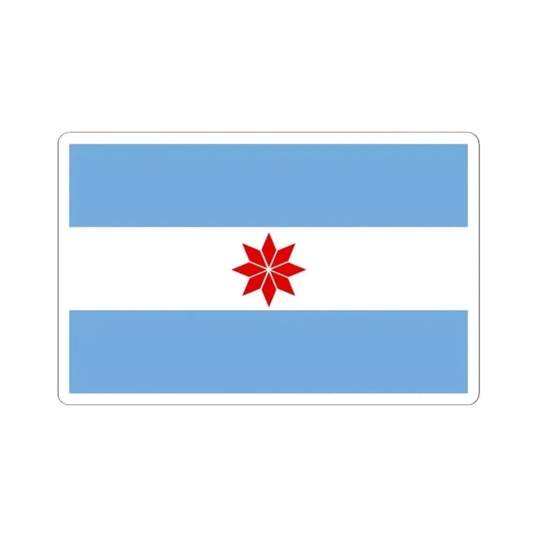 Bandera de Uturuncos (Argentina) STICKER Vinyl Kiss-Cut Decal 4 Inch White - The Sticker Space