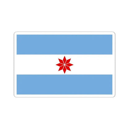 Bandera de Uturuncos (Argentina) STICKER Vinyl Kiss-Cut Decal 4 Inch White - The Sticker Space