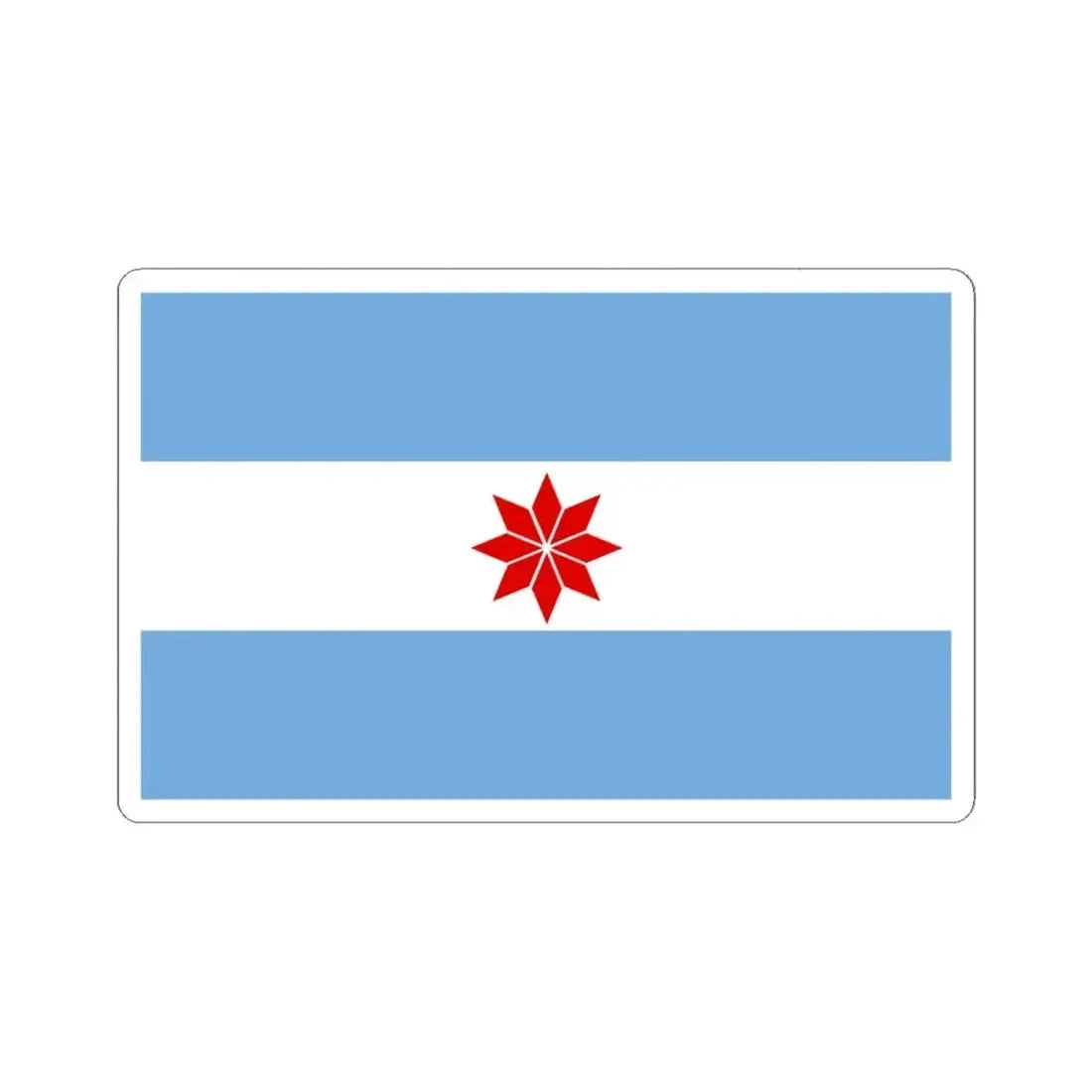 Bandera de Uturuncos (Argentina) STICKER Vinyl Kiss-Cut Decal 6 Inch White - The Sticker Space
