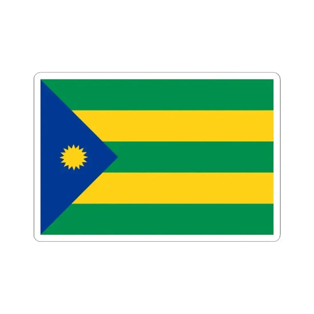 Bandera de Valencia (Ecuador) STICKER Vinyl Kiss-Cut Decal 2 Inch White - The Sticker Space