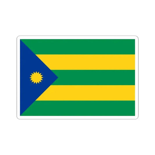 Bandera de Valencia (Ecuador) STICKER Vinyl Kiss-Cut Decal 2 Inch White - The Sticker Space