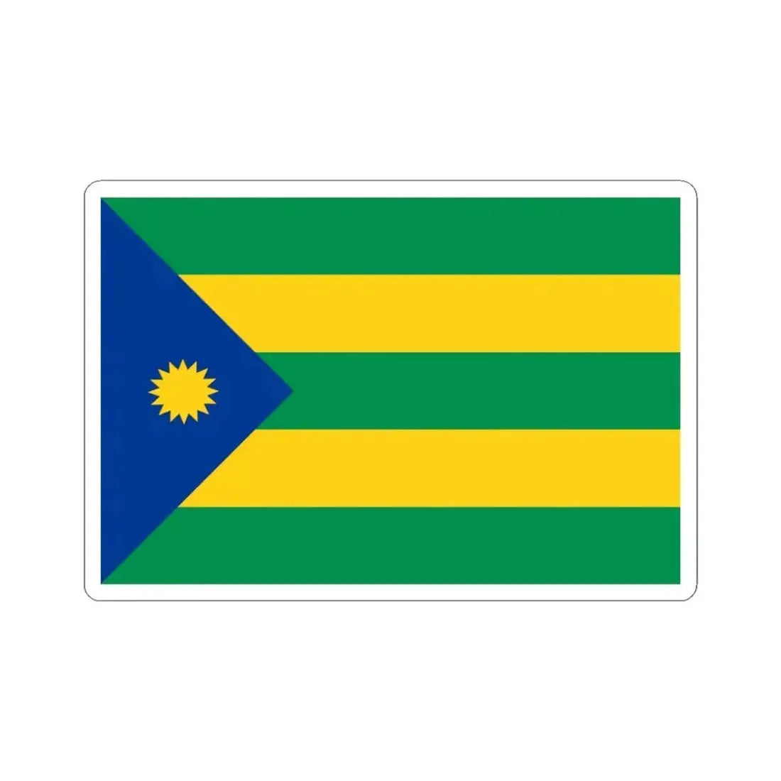 Bandera de Valencia (Ecuador) STICKER Vinyl Kiss-Cut Decal 3 Inch White - The Sticker Space