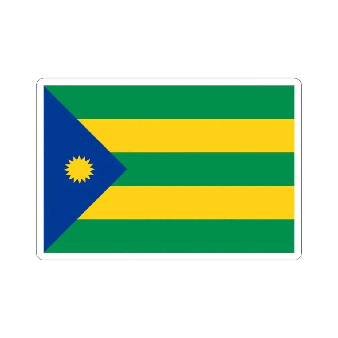 Bandera de Valencia (Ecuador) STICKER Vinyl Kiss-Cut Decal 4 Inch White - The Sticker Space