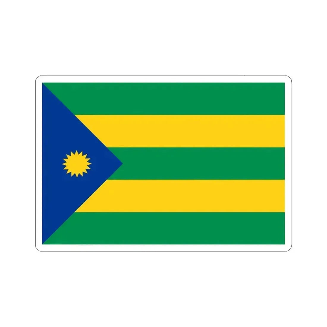 Bandera de Valencia (Ecuador) STICKER Vinyl Kiss-Cut Decal 6 Inch White - The Sticker Space