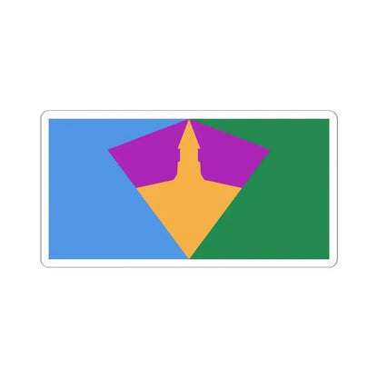 Bandera de Wanda Misiones (Argentina) STICKER Vinyl Kiss-Cut Decal 4 Inch White - The Sticker Space