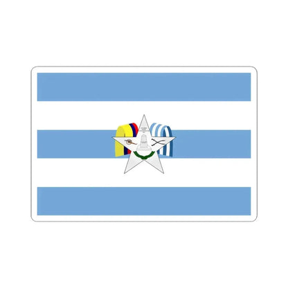 Bandera de Yaguachi (Ecuador) STICKER Vinyl Kiss-Cut Decal 4 Inch White - The Sticker Space