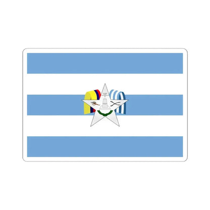 Bandera de Yaguachi (Ecuador) STICKER Vinyl Kiss-Cut Decal 6 Inch White - The Sticker Space