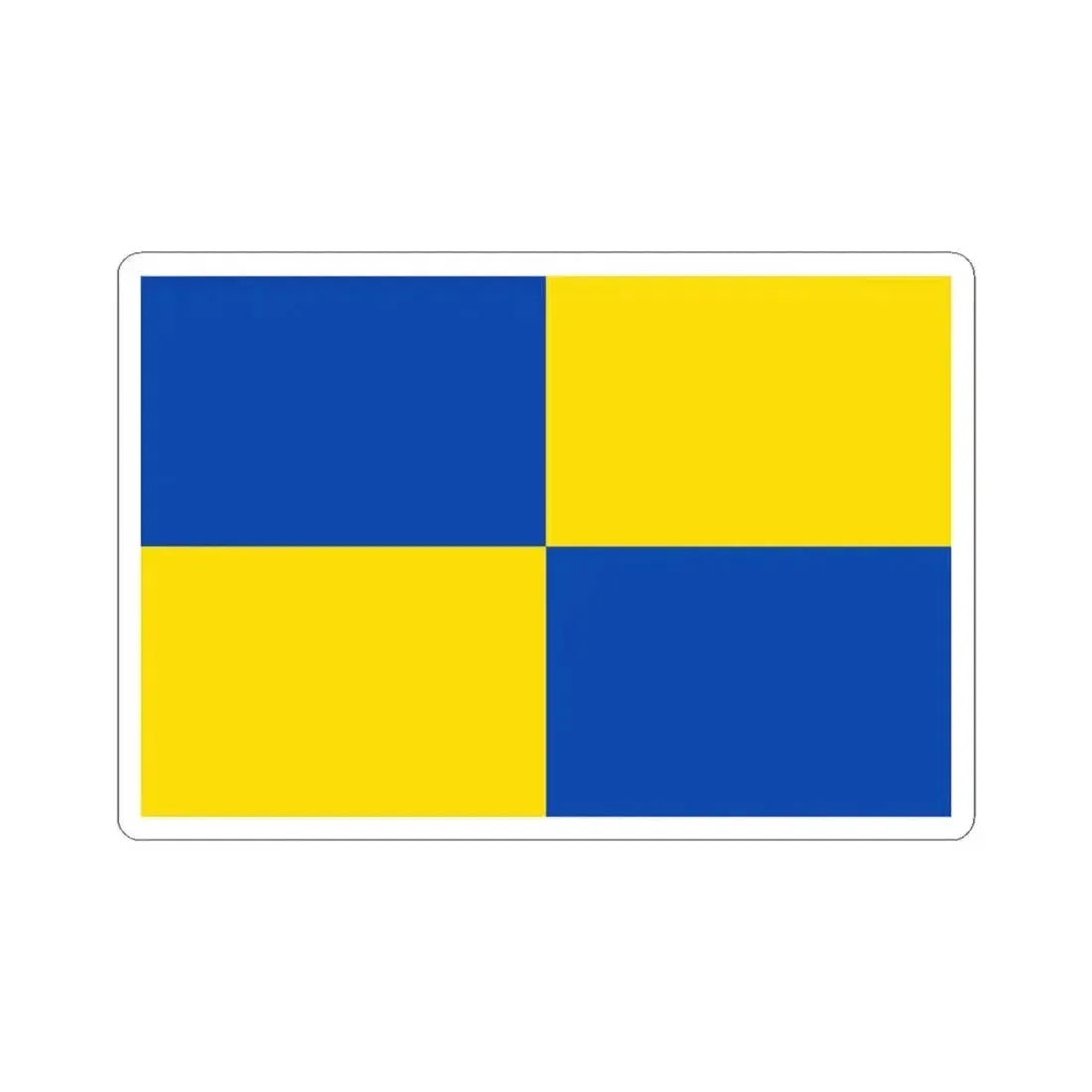 Bandera de Zapallar (Chile) STICKER Vinyl Kiss-Cut Decal 3 Inch White - The Sticker Space