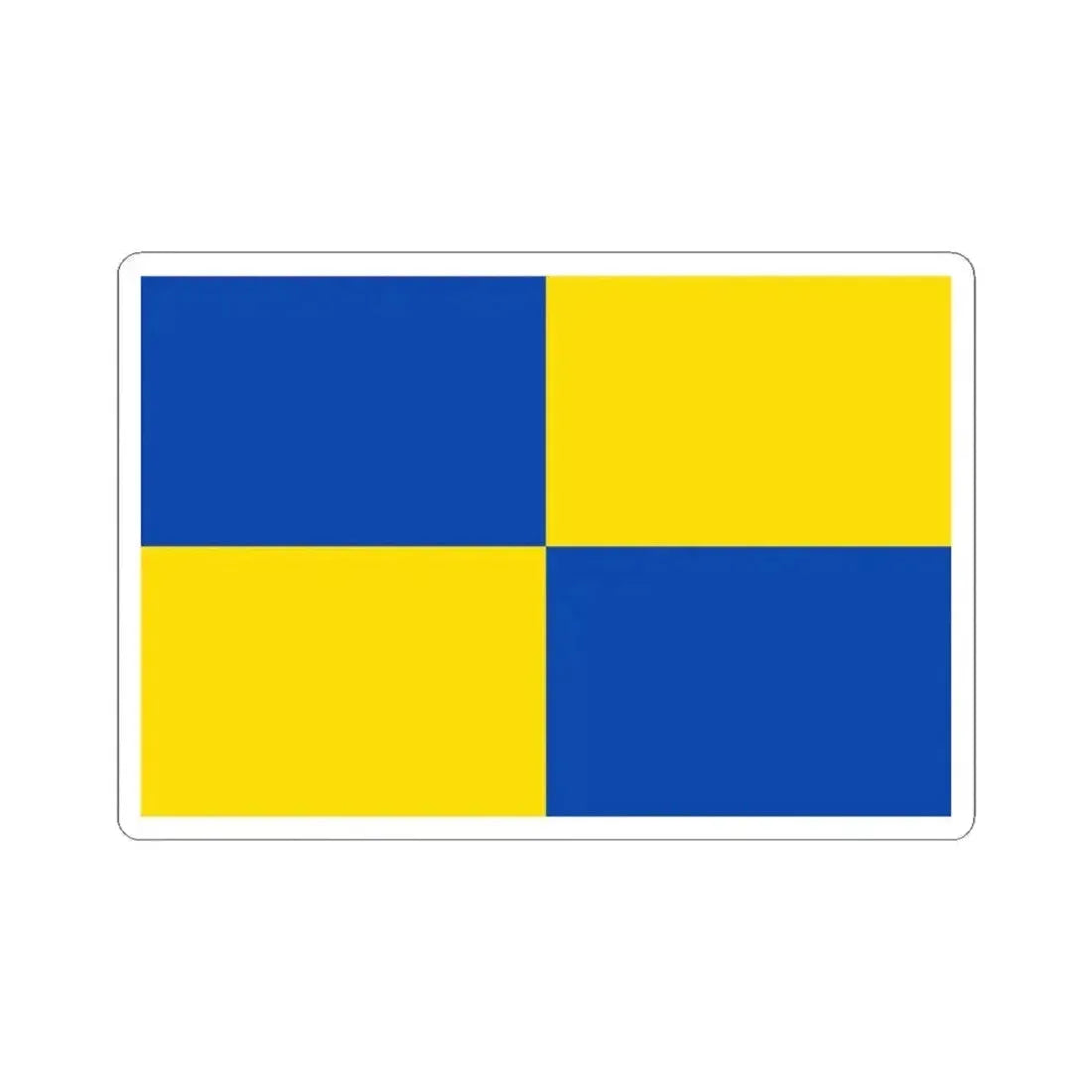 Bandera de Zapallar (Chile) STICKER Vinyl Kiss-Cut Decal 4 Inch White - The Sticker Space