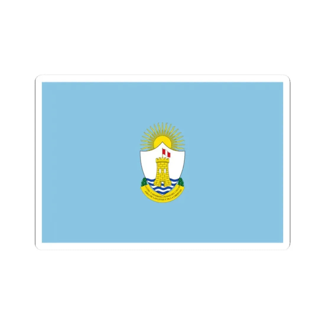 Bandera del Callao (Peru) STICKER Vinyl Kiss-Cut Decal 2 Inch White - The Sticker Space