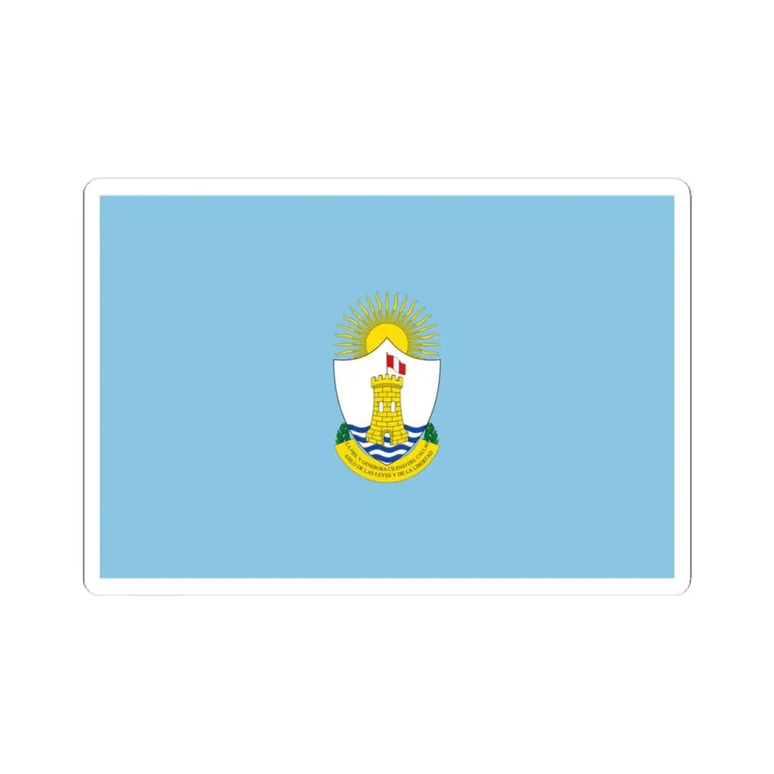 Bandera del Callao (Peru) STICKER Vinyl Kiss-Cut Decal 4 Inch White - The Sticker Space