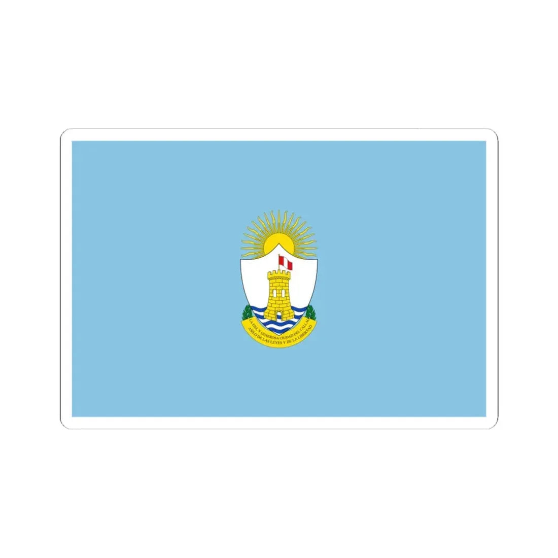Bandera del Callao (Peru) STICKER Vinyl Kiss-Cut Decal 6 Inch White - The Sticker Space