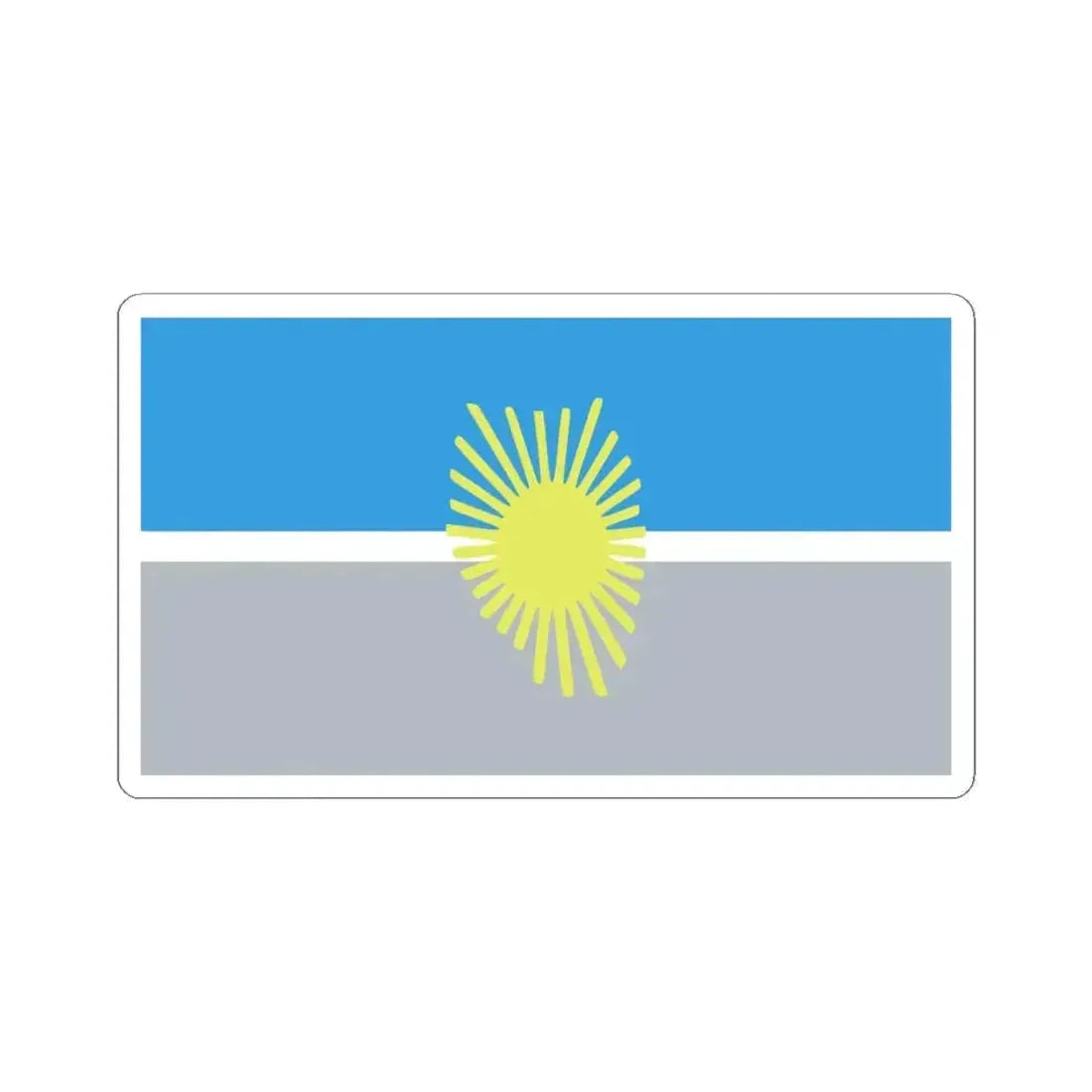 Bandera del Departamento General Alvear (Argentina) STICKER Vinyl Kiss-Cut Decal 4 Inch White - The Sticker Space