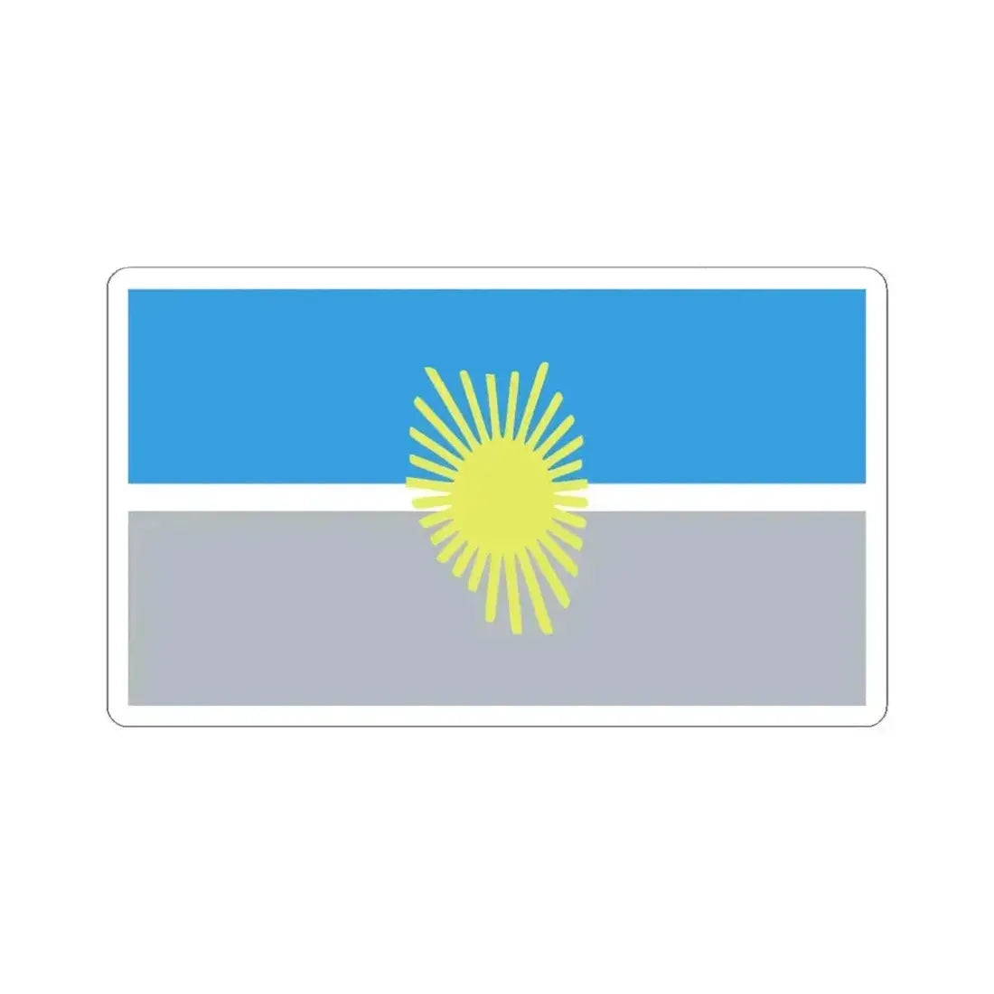 Bandera del Departamento General Alvear (Argentina) STICKER Vinyl Kiss-Cut Decal 6 Inch White - The Sticker Space