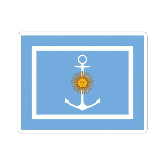 Bandera del ministro de marina de la armada Argentina (Argentina) STICKER Vinyl Kiss-Cut Decal 2 Inch White - The Sticker Space