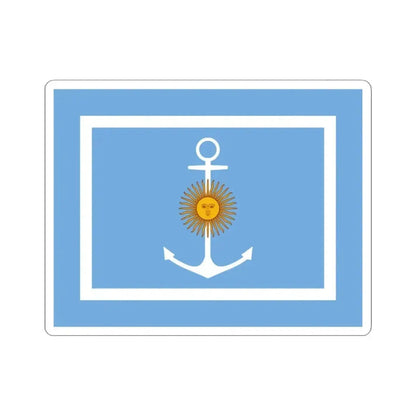 Bandera del ministro de marina de la armada Argentina (Argentina) STICKER Vinyl Kiss-Cut Decal 3 Inch White - The Sticker Space