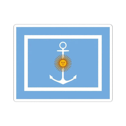 Bandera del ministro de marina de la armada Argentina (Argentina) STICKER Vinyl Kiss-Cut Decal 4 Inch White - The Sticker Space