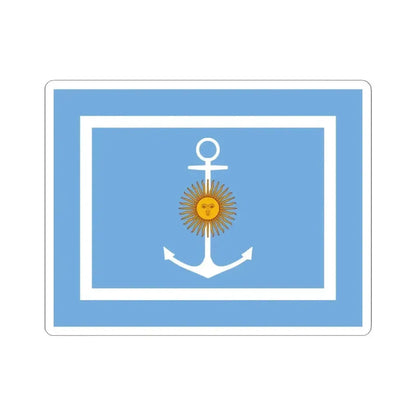 Bandera del ministro de marina de la armada Argentina (Argentina) STICKER Vinyl Kiss-Cut Decal 6 Inch White - The Sticker Space