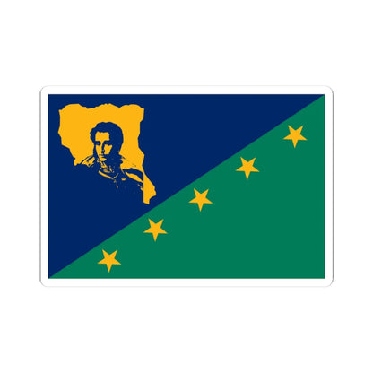 Bandera del Municipio Sucre Miranda (Iran) STICKER Vinyl Kiss-Cut Decal 3 Inch White - The Sticker Space