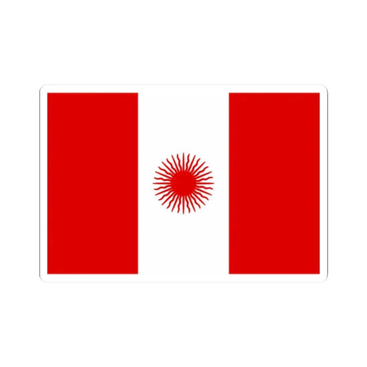 Bandera del Peru 1822-1835 (Peru) STICKER Vinyl Kiss-Cut Decal 2 Inch White - The Sticker Space