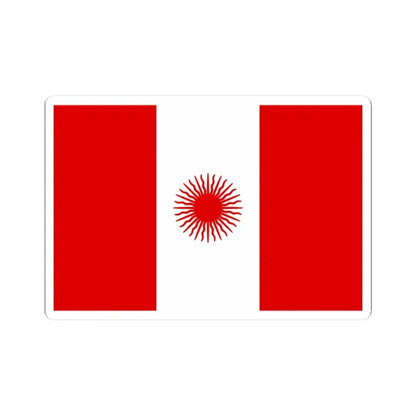 Bandera del Peru 1822-1835 (Peru) STICKER Vinyl Kiss-Cut Decal 3 Inch White - The Sticker Space