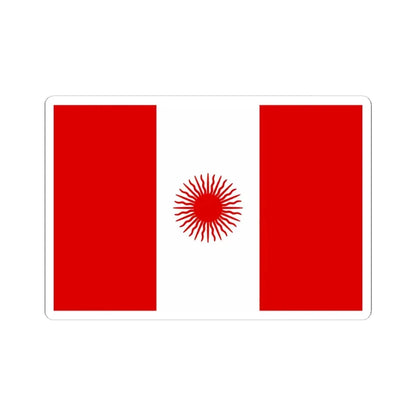 Bandera del Peru 1822-1835 (Peru) STICKER Vinyl Kiss-Cut Decal 6 Inch White - The Sticker Space