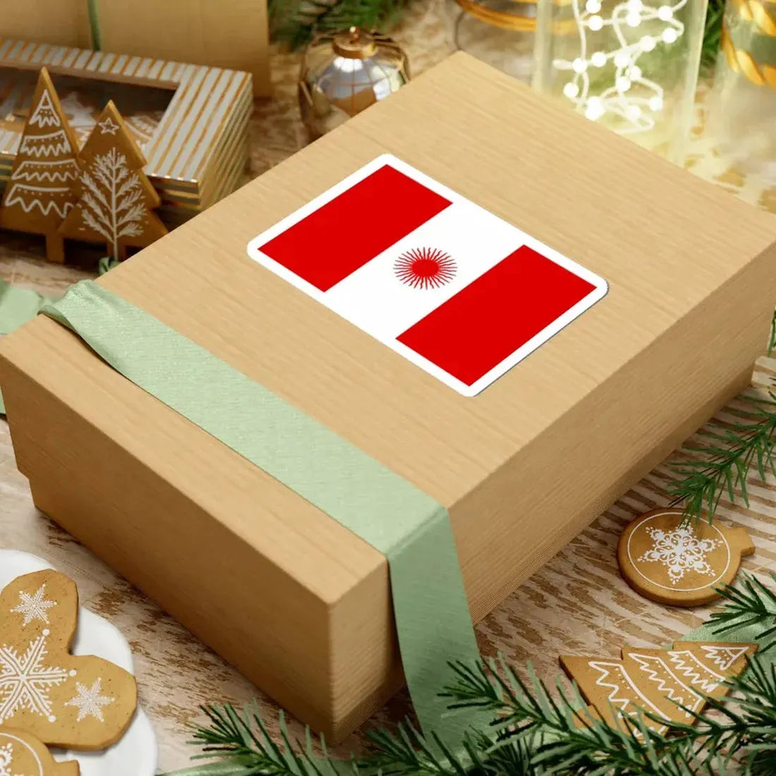 Bandera del Peru 1822-1835 (Peru) STICKER Vinyl Kiss-Cut Decal - The Sticker Space