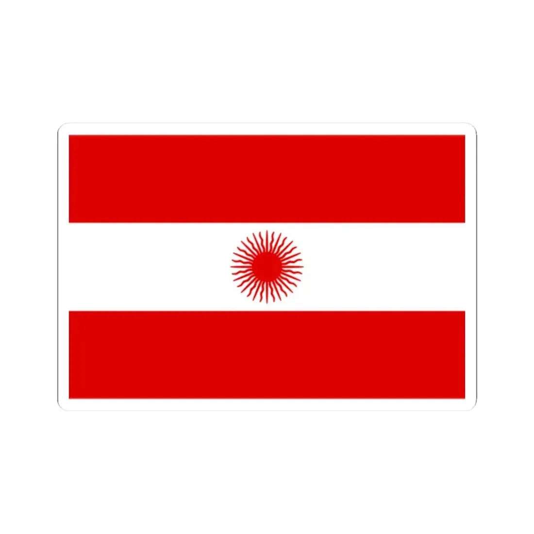 Bandera del Peru 1822 (Peru) STICKER Vinyl Kiss-Cut Decal 2 Inch White - The Sticker Space
