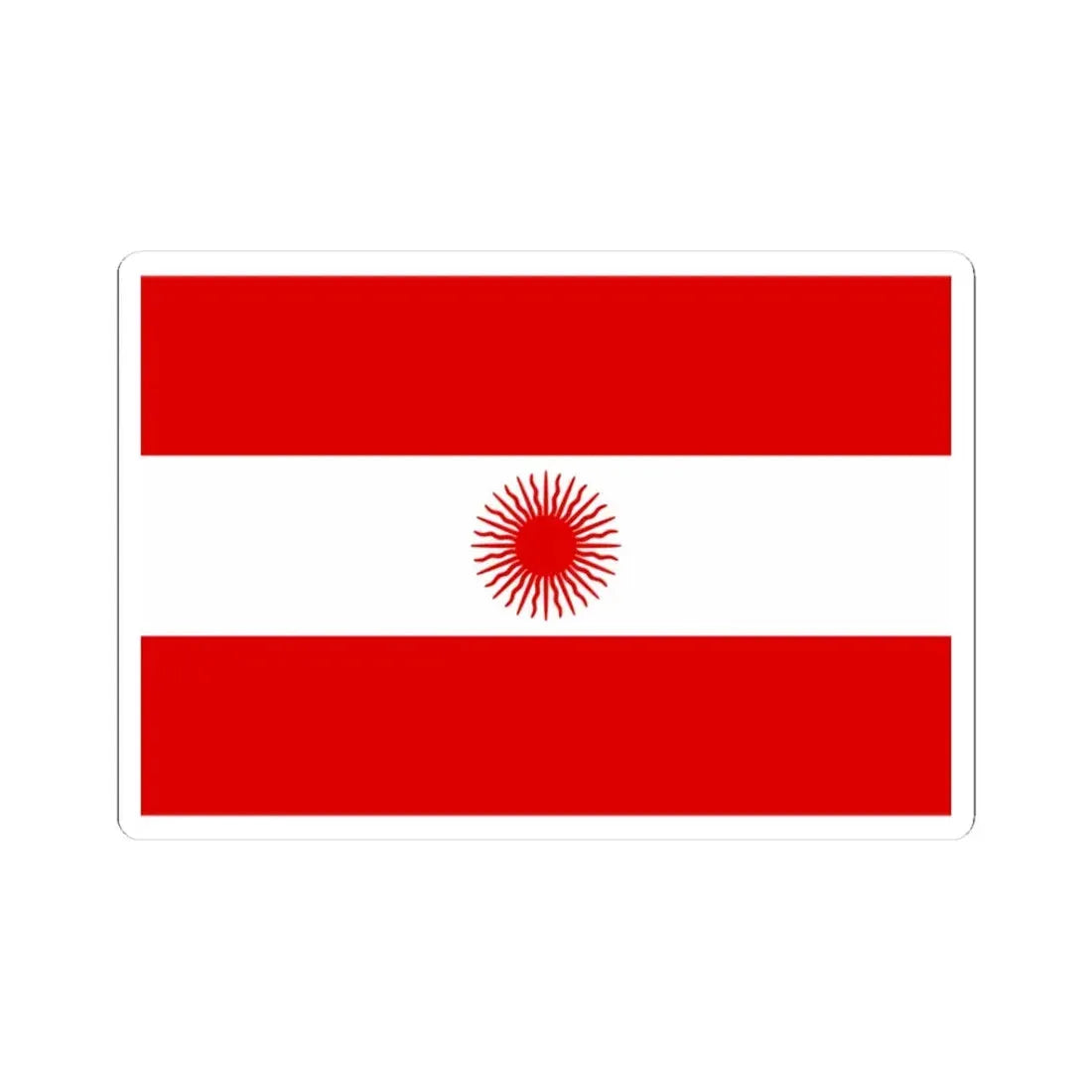 Bandera del Peru 1822 (Peru) STICKER Vinyl Kiss-Cut Decal 3 Inch White - The Sticker Space