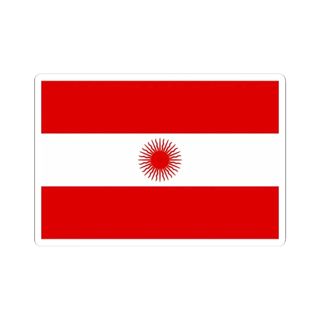 Bandera del Peru 1822 (Peru) STICKER Vinyl Kiss-Cut Decal 4 Inch White - The Sticker Space