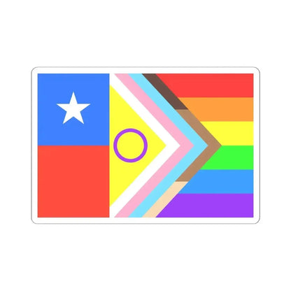 Bandera del Progreso Brillante de Chile (Chile) STICKER Vinyl Kiss-Cut Decal 6 Inch White - The Sticker Space