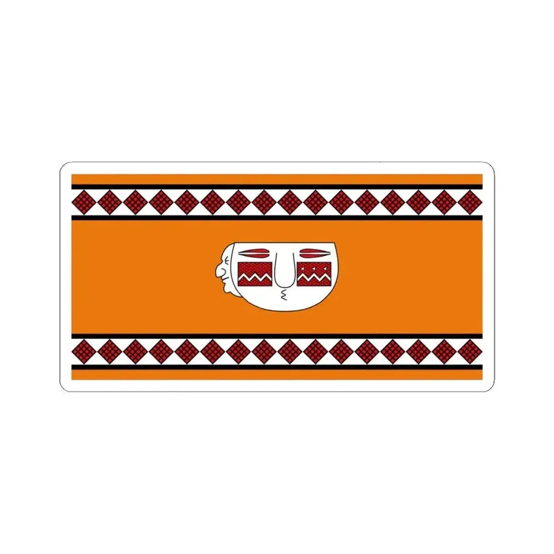 Bandera del pueblo Lule variante (Argentina) STICKER Vinyl Kiss-Cut Decal 4 Inch White - The Sticker Space