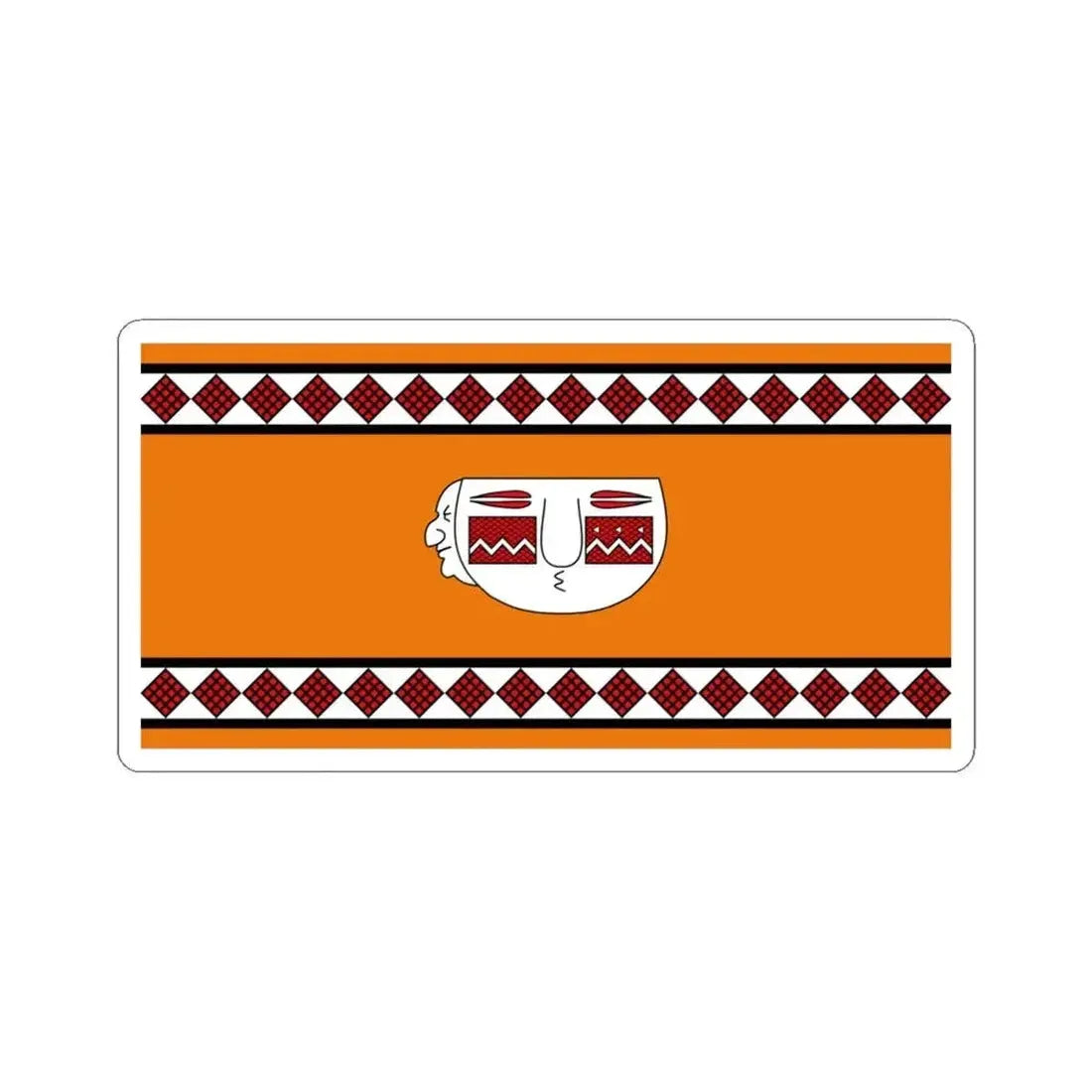 Bandera del pueblo Lule variante (Argentina) STICKER Vinyl Kiss-Cut Decal 6 Inch White - The Sticker Space