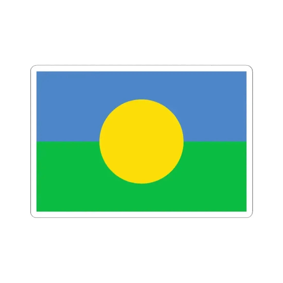 Bandera del pueblo Mbya Guarani de Yyryapu (Argentina) STICKER Vinyl Kiss-Cut Decal 2 Inch White - The Sticker Space