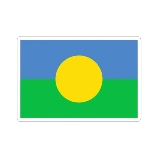 Bandera del pueblo Mbya Guarani de Yyryapu (Argentina) STICKER Vinyl Kiss-Cut Decal 2 Inch White - The Sticker Space